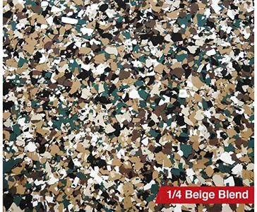 1/4" Beige Blend flake blend sample