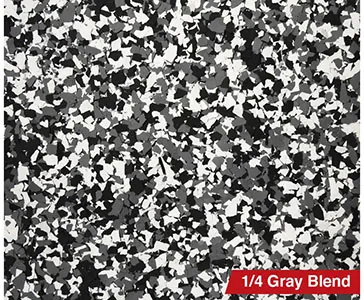 1/4" Gray Blend flake blend sample