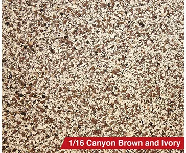 1/16" Canyon Brown and Ivory flake blend sample