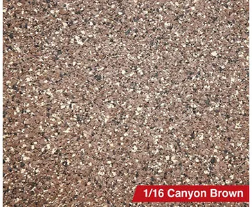 1/16" Canyon Brown flake blend sample